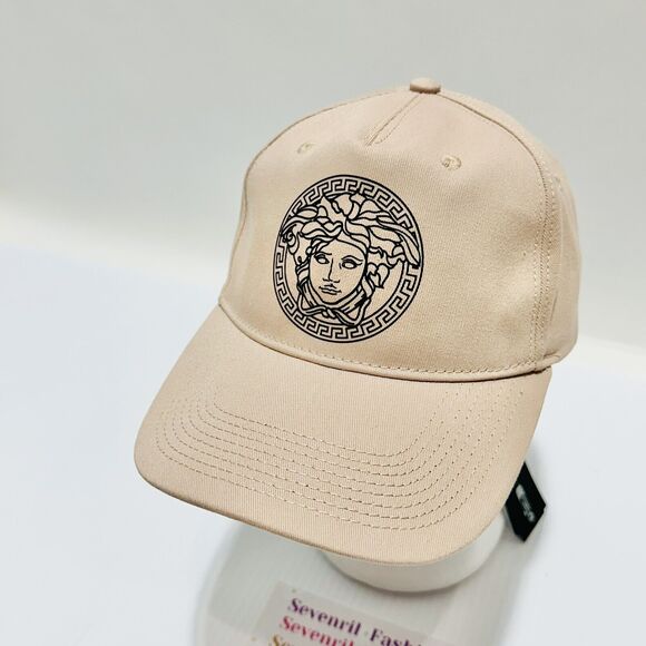 Versace Medusa Logo Men’s Hat Size 57 cm Beige Baseball Cap Adjustable NWT $350 - Picture 4 of 13